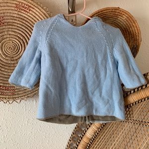 ☀️Hanna andersson reversible blue/olive hoodie